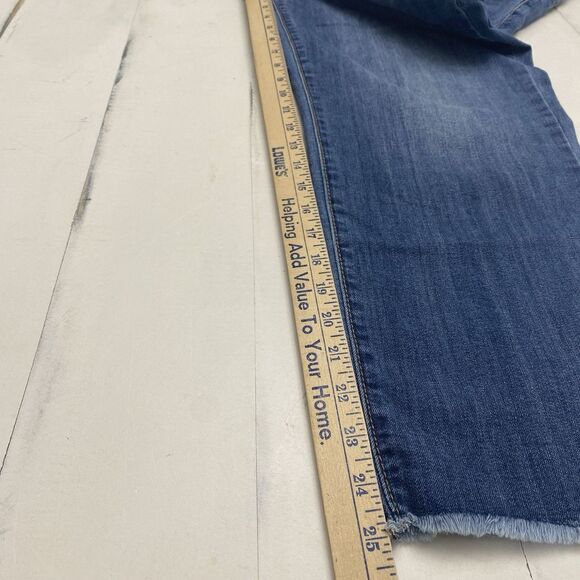 Seven 7 For All Mankind Tower Straight High-Rise Crop Jean Women's 10 Raw Hem - Picture 9 of 12